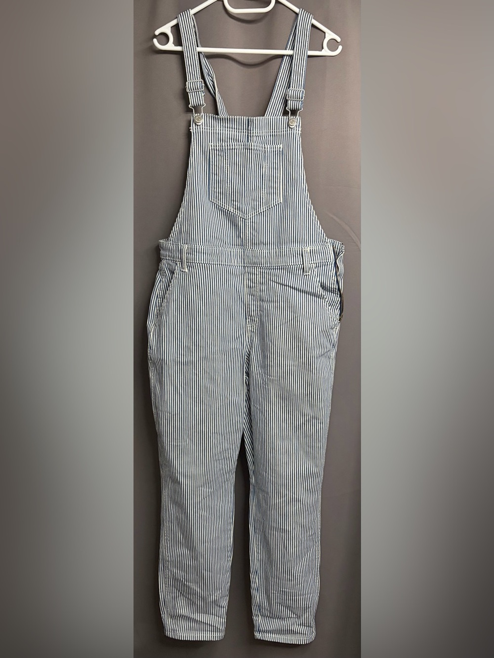 Old Navy Striped Denim Overalls | Size 12